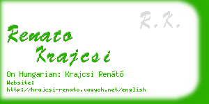 renato krajcsi business card